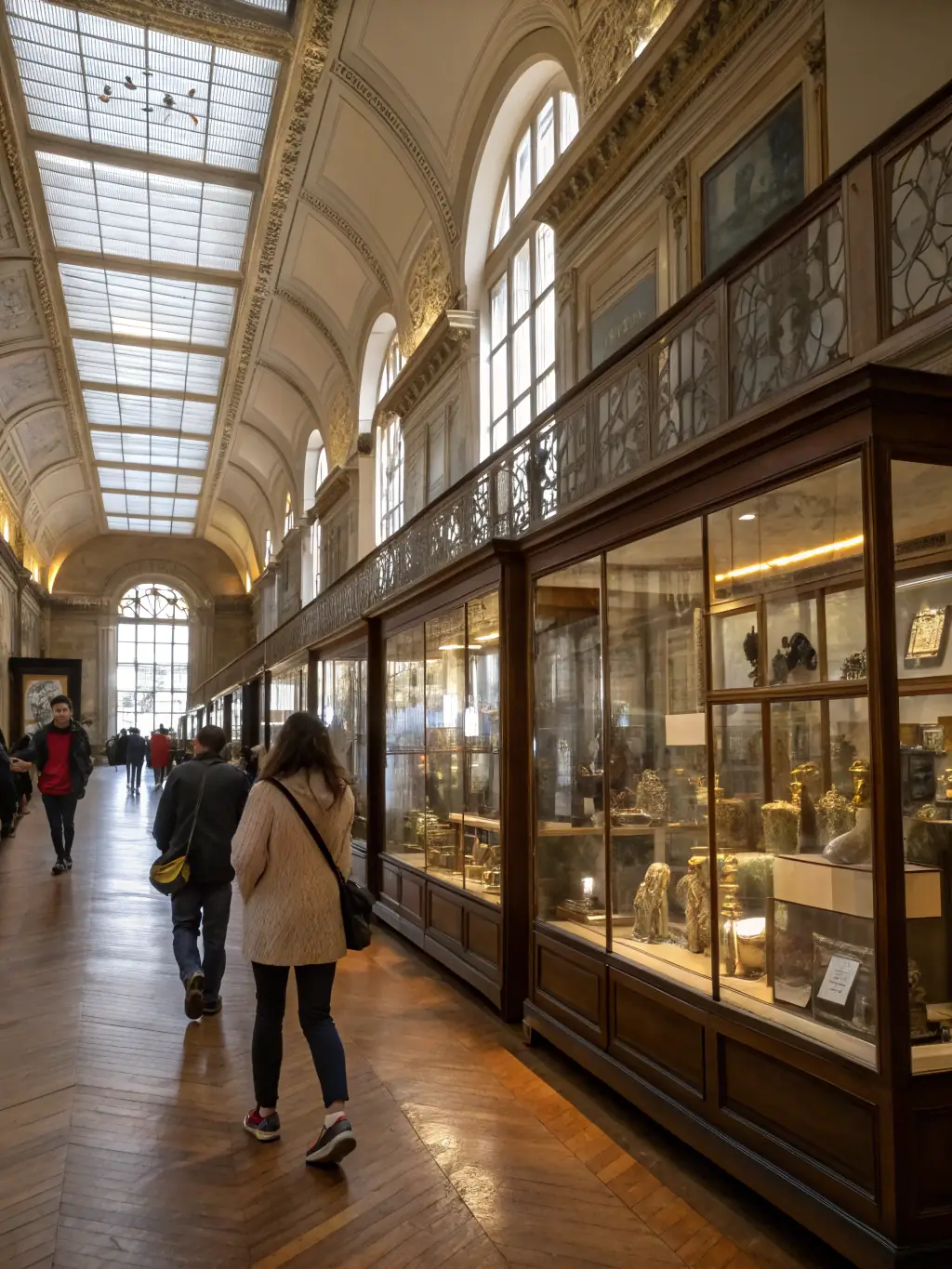A vibrant image of visitors exploring traditional artifacts displayed in the Musée de la Fourme et des Traditions, showcasing the Cultural Exhibitions program.